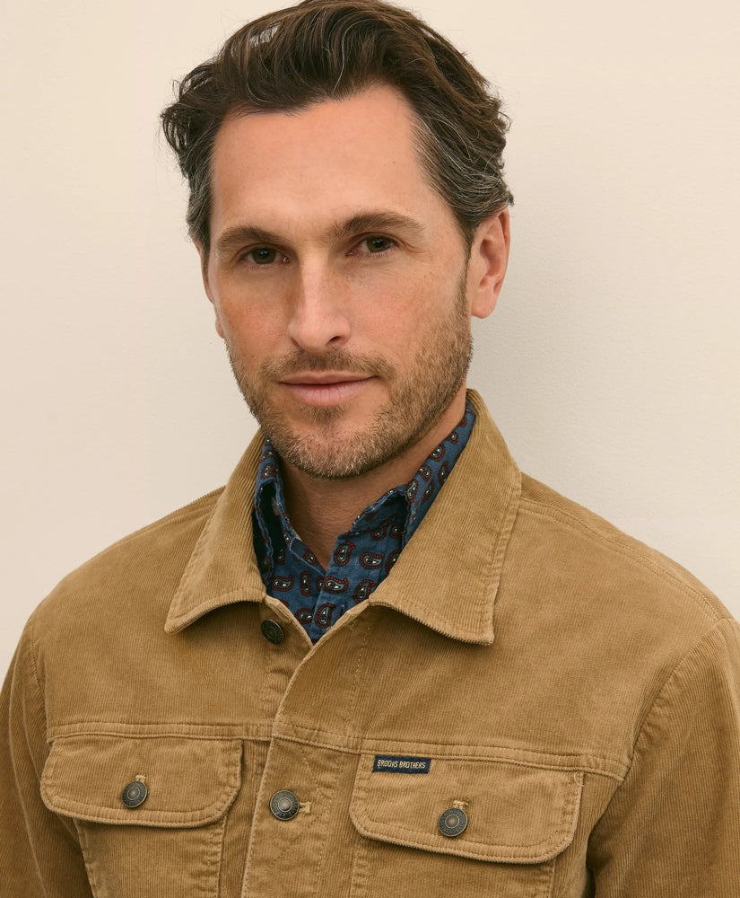 Medium Wale Corduroy Trucker Jacket | Brooks Brothers online