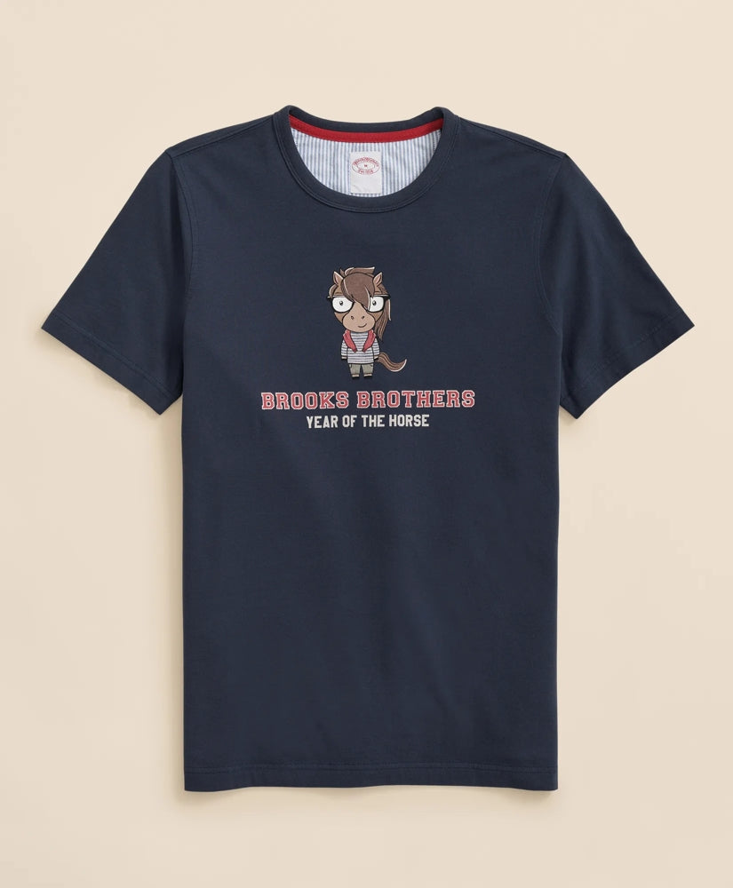 Men's Lunar New Year 100% Cotton Graphic T-Shirt | Brooks Brothers online shop