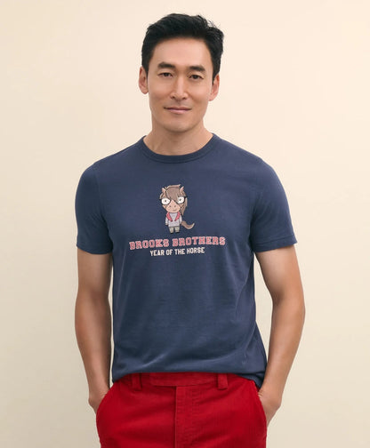 Men's Lunar New Year 100% Cotton Graphic T-Shirt | Brooks Brothers online shop