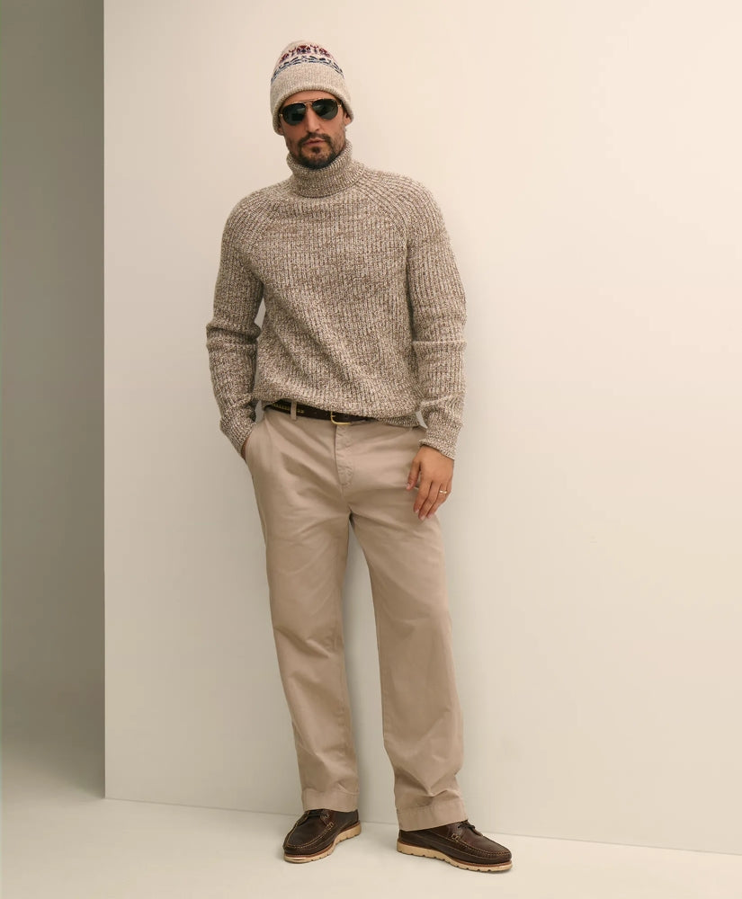 Merino-Cashmere Marled English-Rib Turtleneck | Brooks Brothers for sale
