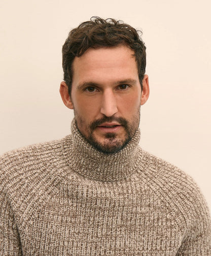 Merino-Cashmere Marled English-Rib Turtleneck | Brooks Brothers for sale