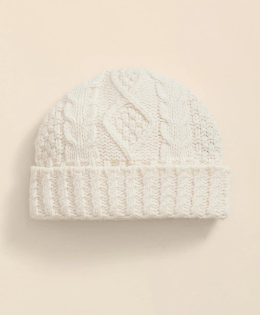 Merino Wool Aran Knit Hat | Brooks Brothers for sale