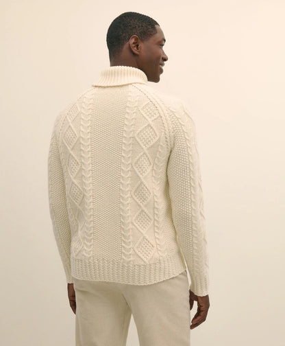 Merino Wool Archive Aran Turtleneck Sweater | Brooks Brothers online