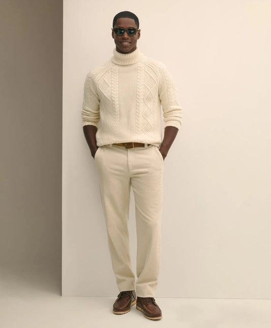 Merino Wool Archive Aran Turtleneck Sweater | Brooks Brothers online