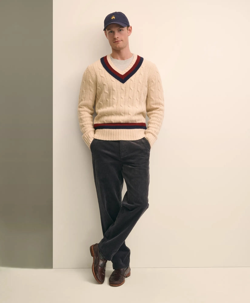 Merino Wool Archive Tennis Sweater | Brooks Brothers sale
