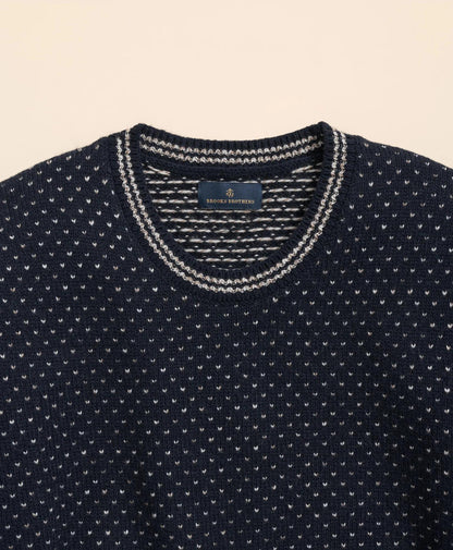Merino-Wool Blend 1818 Dot Sweater | Brooks Brothers online shop