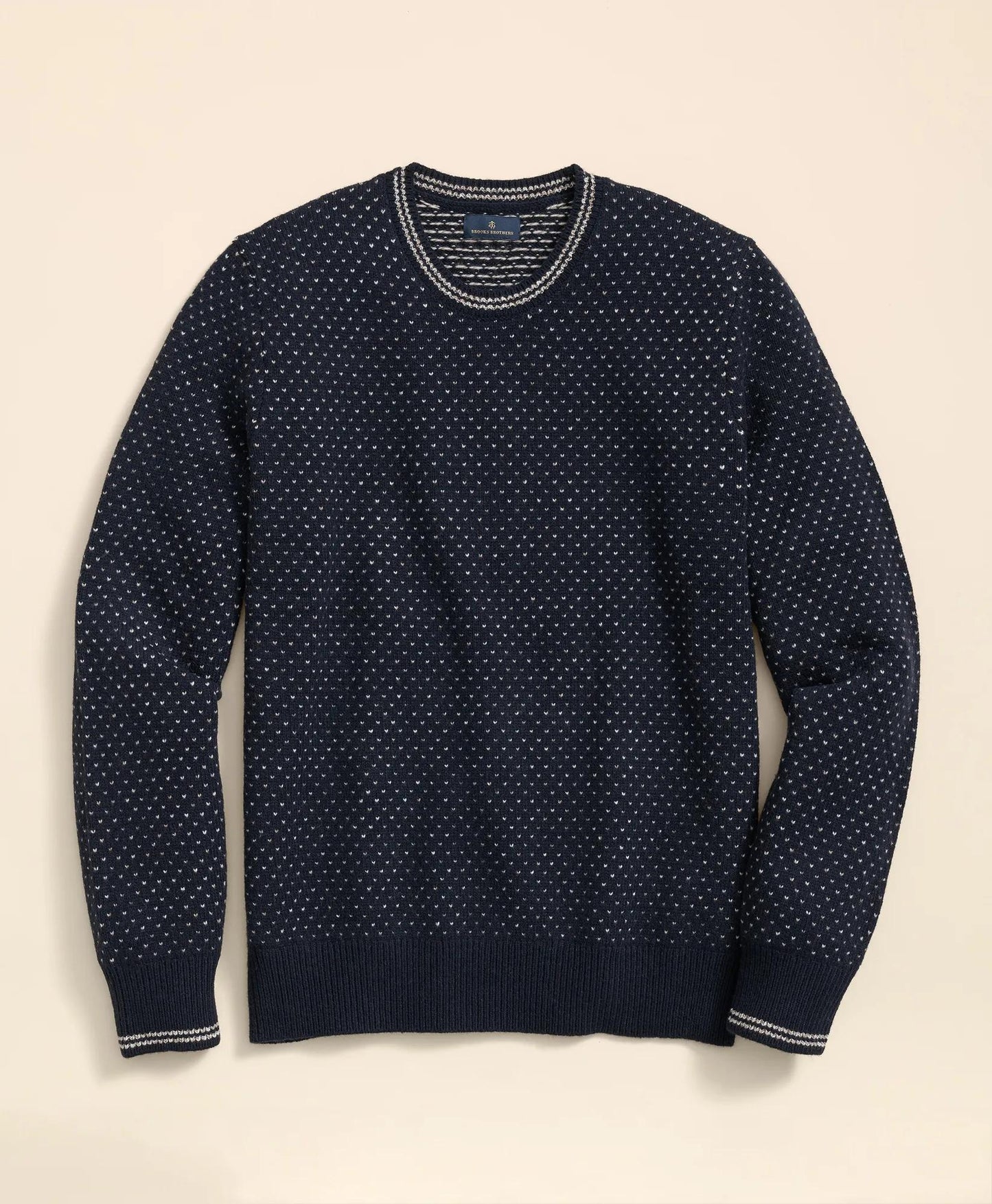 Merino-Wool Blend 1818 Dot Sweater | Brooks Brothers online shop