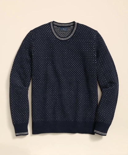 Merino-Wool Blend 1818 Dot Sweater | Brooks Brothers online shop