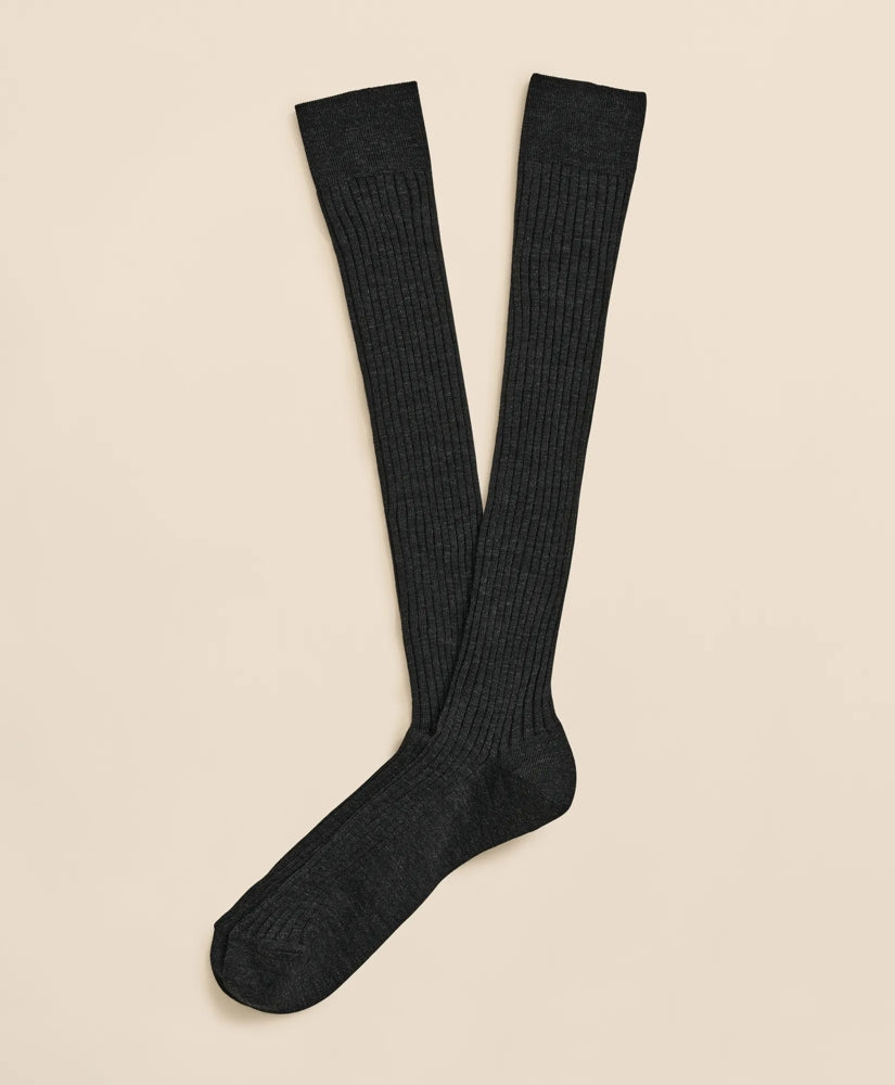 Merino Wool Blend Over-the-Calf Ribbed Socks | Brooks Brothers sale - US 3233
