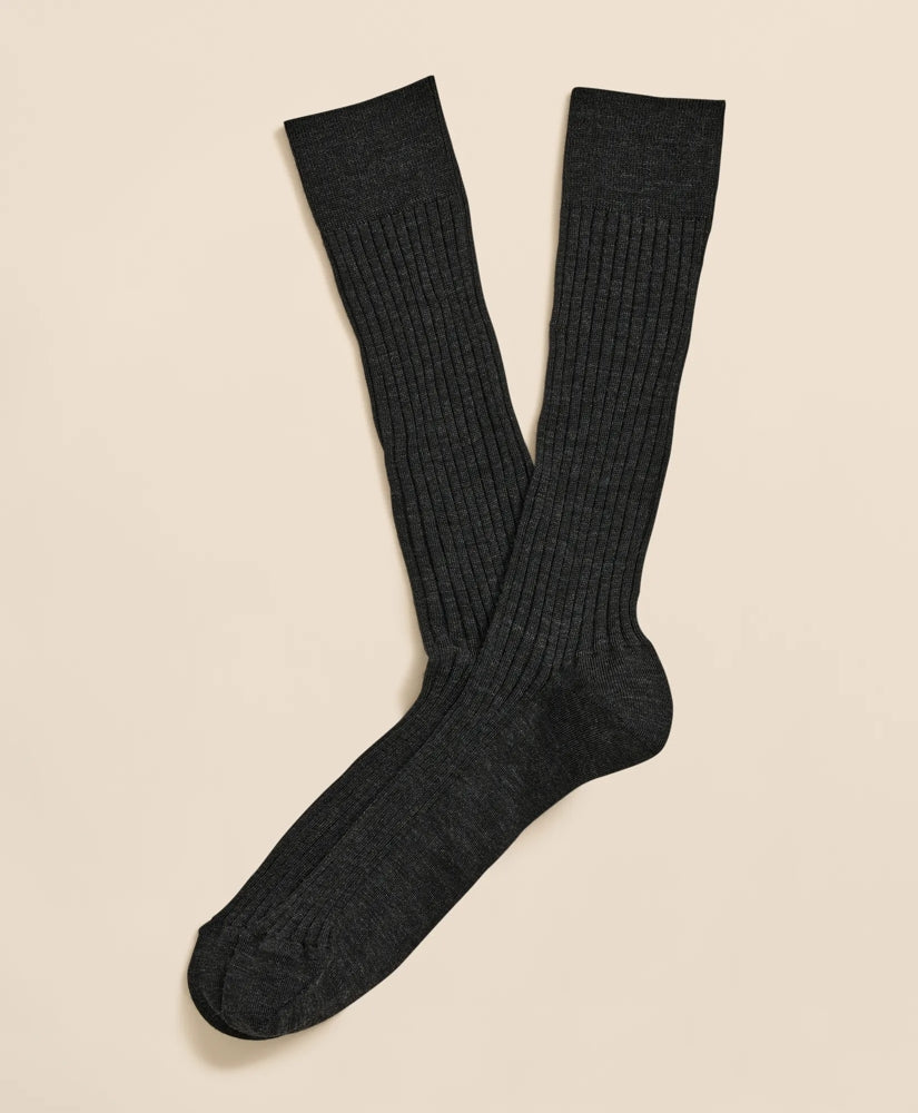 Merino Wool Blend Ribbed Socks | Brooks Brothers online - US 9795