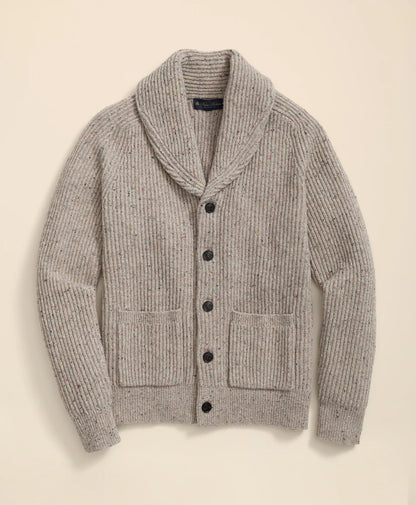 Merino Wool Donegal Shawl Cardigan | Brooks Brothers online