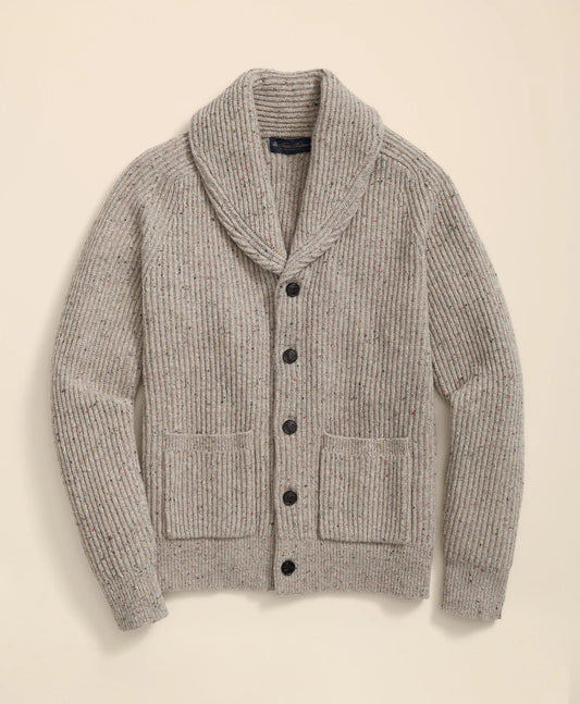 Merino Wool Donegal Shawl Cardigan | Brooks Brothers online