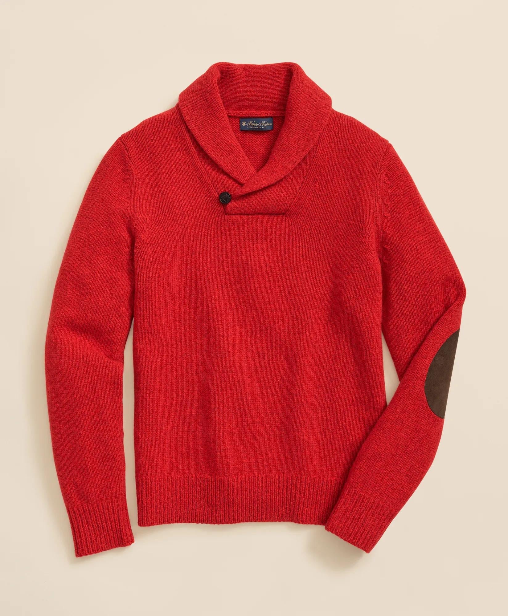 Merino Wool Polo Shawl Collar Sweater | Brooks Brothers discount