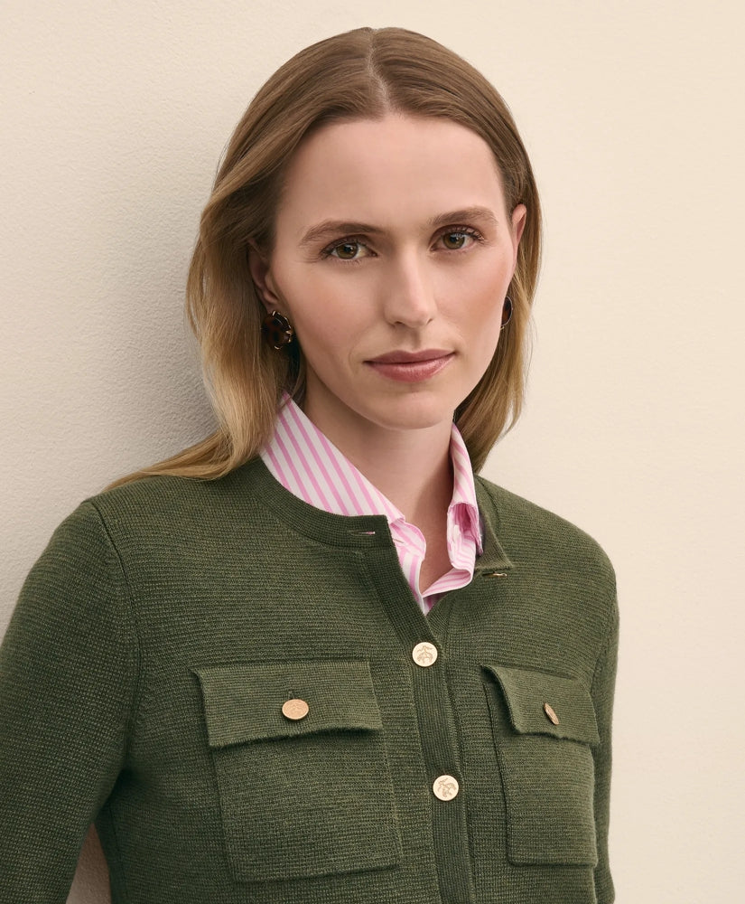 Merino Wool Sweater Jacket | Brooks Brothers online