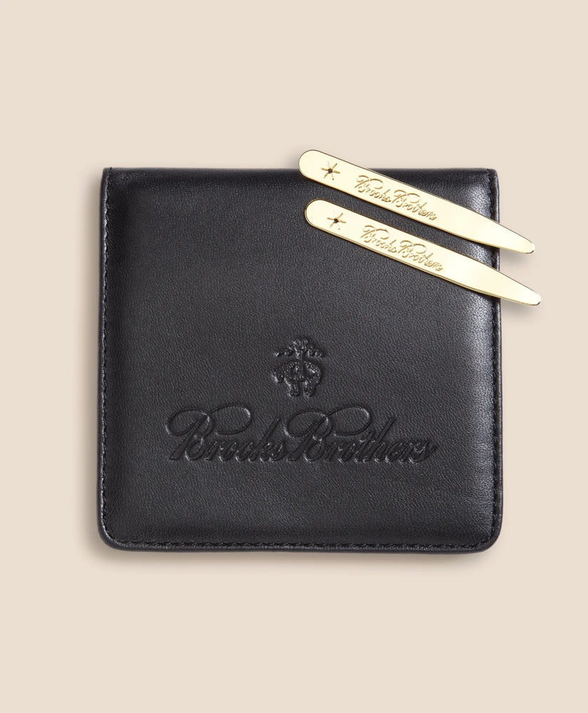 Metallic Collar Stays with Nappa Leather Case | Brooks Brothers online - US 2231
