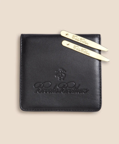 Metallic Collar Stays with Nappa Leather Case | Brooks Brothers online - US 2231