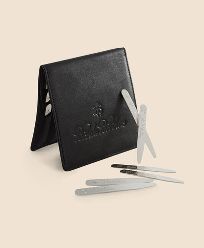Metallic Collar Stays with Nappa Leather Case | Brooks Brothers online