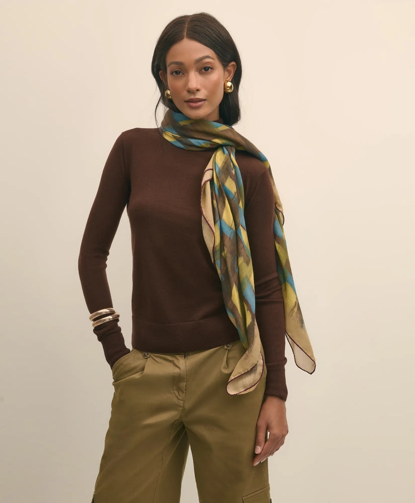 Modal Cashmere Plaid Brush Stroke Scarf | Brooks Brothers for sale