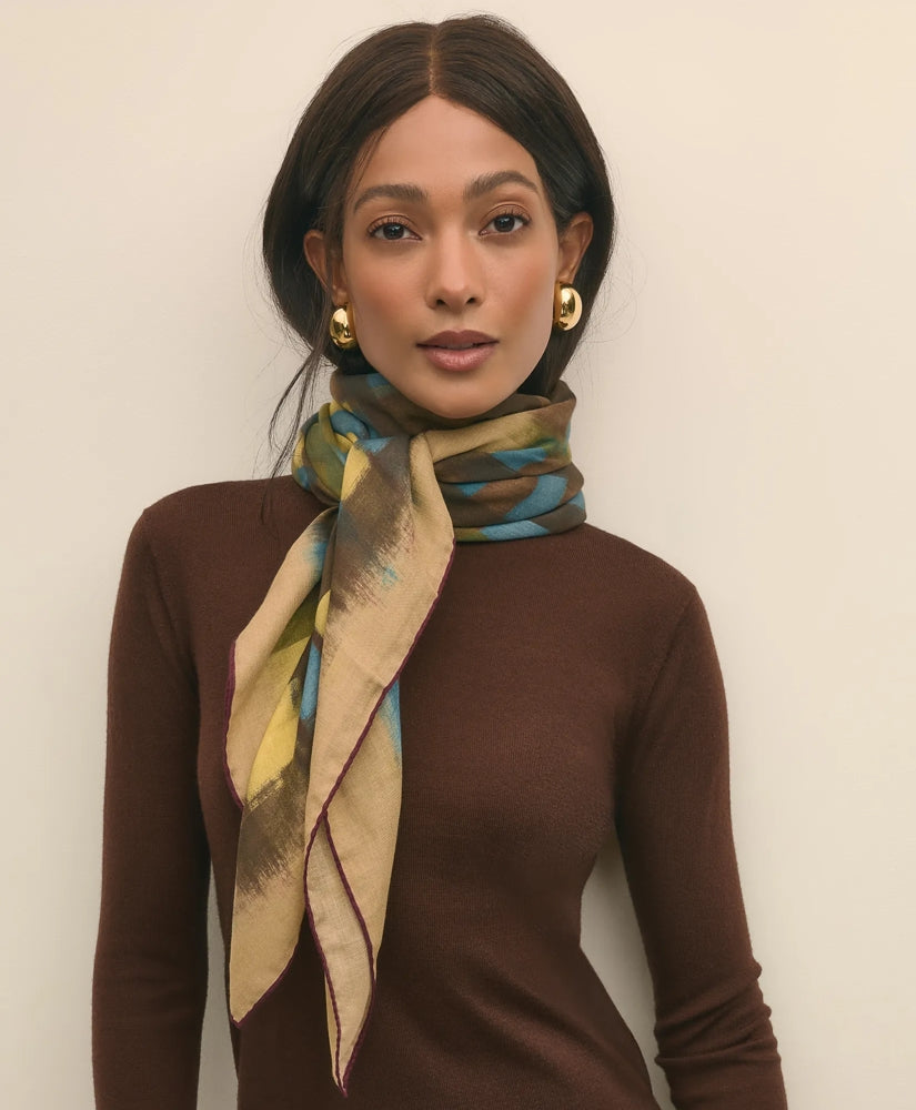 Modal Cashmere Plaid Brush Stroke Scarf | Brooks Brothers for sale