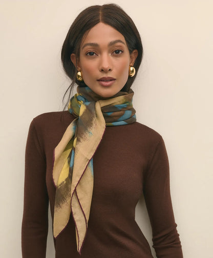 Modal Cashmere Plaid Brush Stroke Scarf | Brooks Brothers for sale