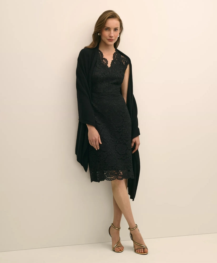 Cotton-Viscose Lace Dress | Brooks Brothers for sale