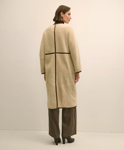 Double-Breasted Shearling Coat | Brooks Brothers on sale