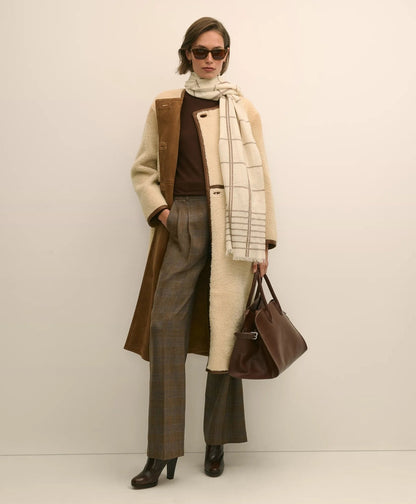 Double-Breasted Shearling Coat | Brooks Brothers on sale