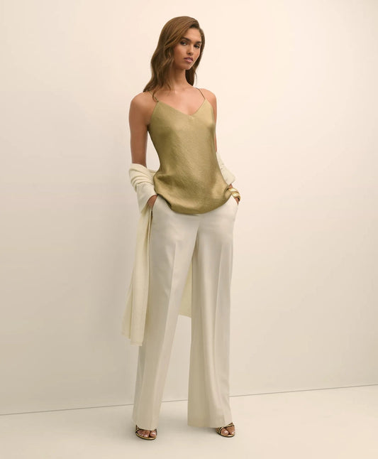 Viscose Bronze-Gold V-Neck Camisole | Brooks Brothers sale