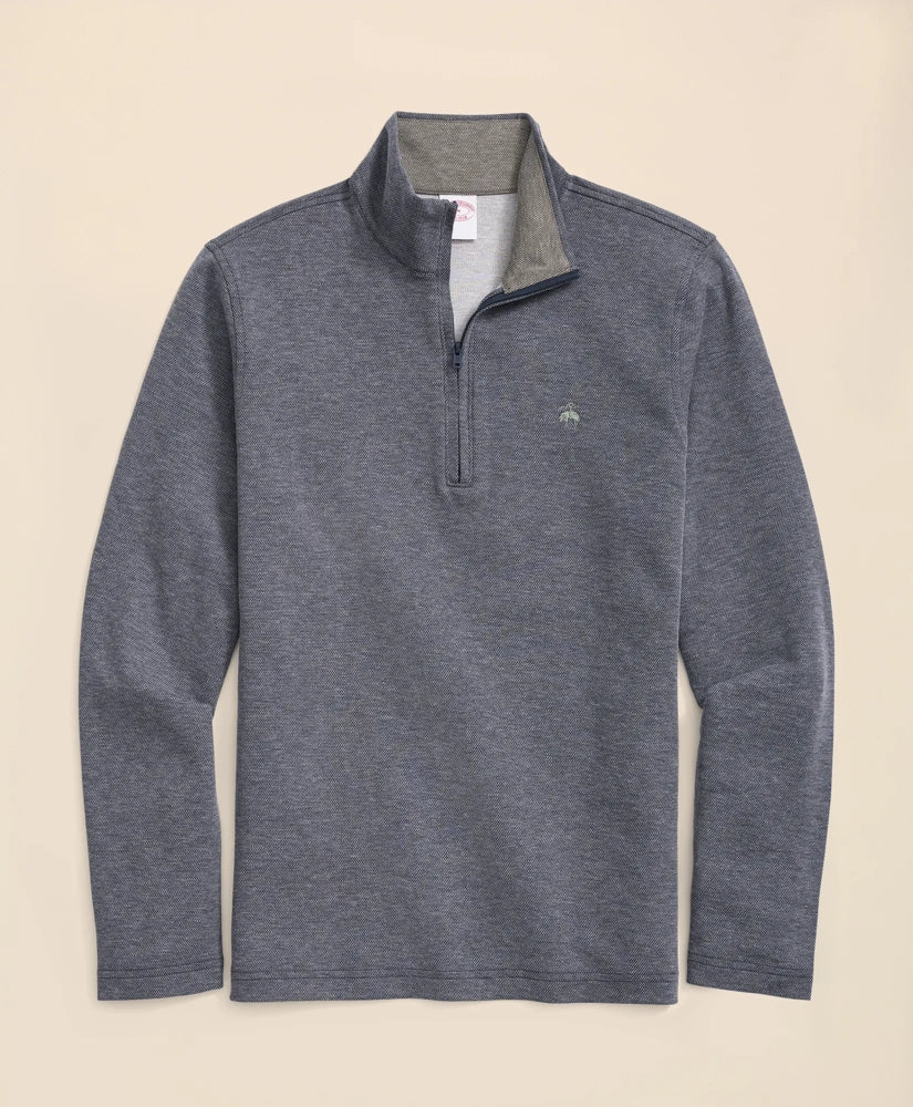 Cotton Blend Pique Quarter-Zip | Brooks Brothers for sale - US 6393