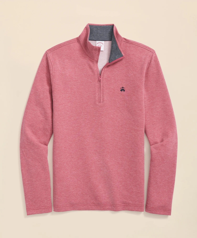 Cotton Blend Pique Quarter-Zip | Brooks Brothers for sale - US 6393
