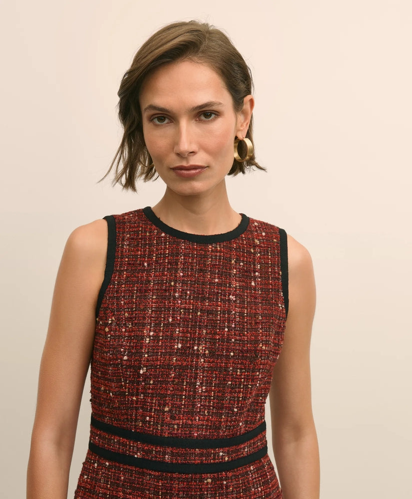 Boucle Tipped Sheath Dress | Brooks Brothers on sale