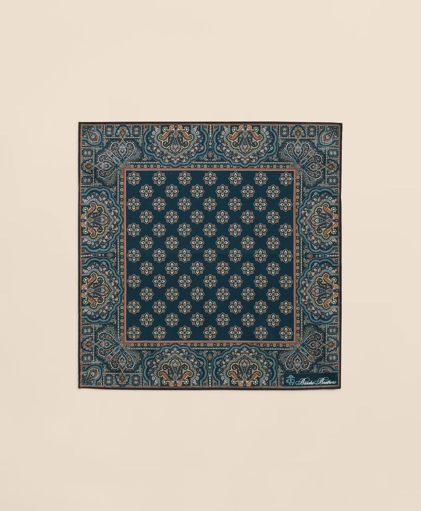 Ornate Motif Silk Pocket Square | Brooks Brothers online