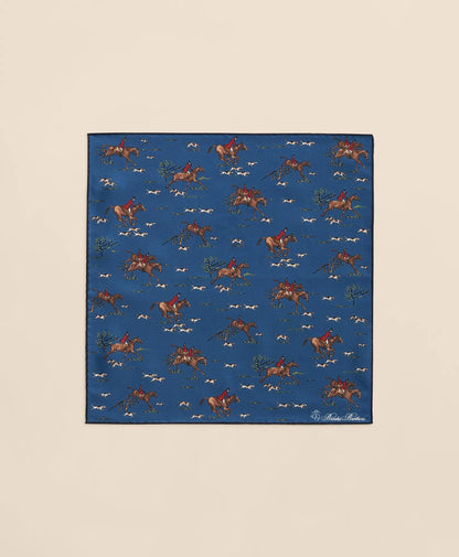 Equestrian Motif Silk Pocket Square | Brooks Brothers cheap