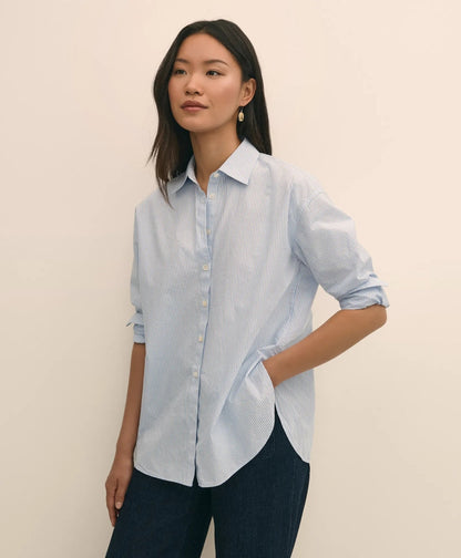 Oversized Cotton Pinstripe Shirt | Brooks Brothers cheap