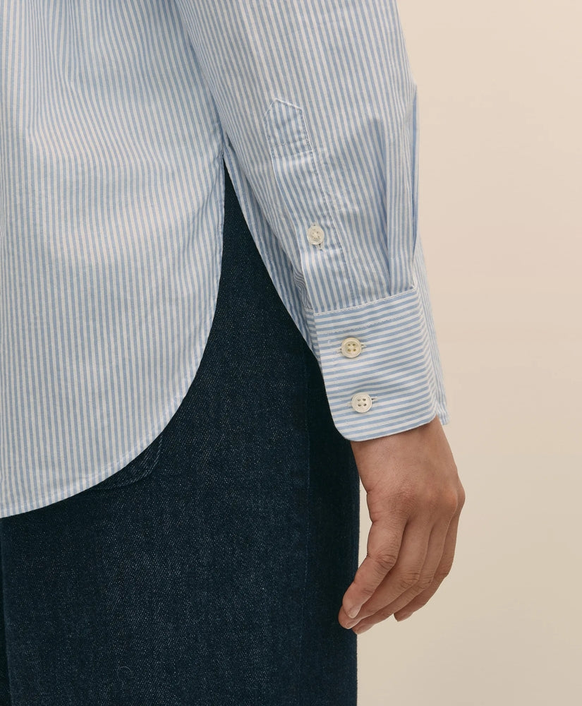 Oversized Cotton Pinstripe Shirt | Brooks Brothers cheap