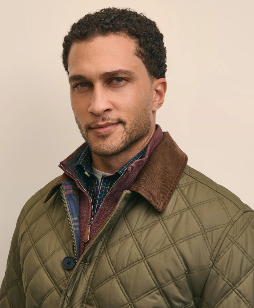 Paddock Diamond Quilted Coat | Brooks Brothers on sale