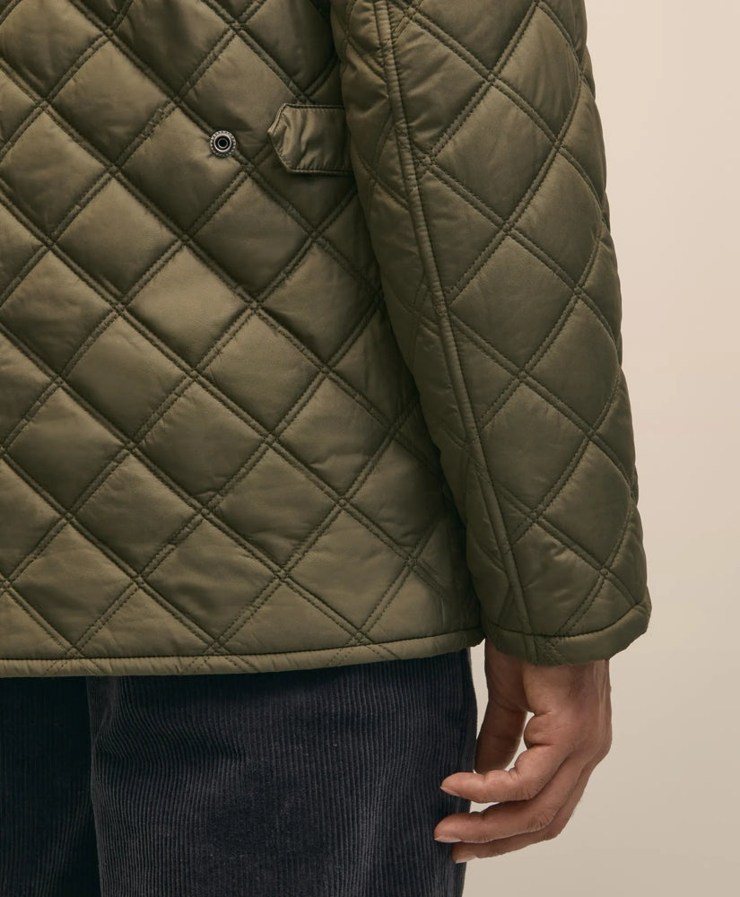 Paddock Diamond Quilted Coat | Brooks Brothers on sale
