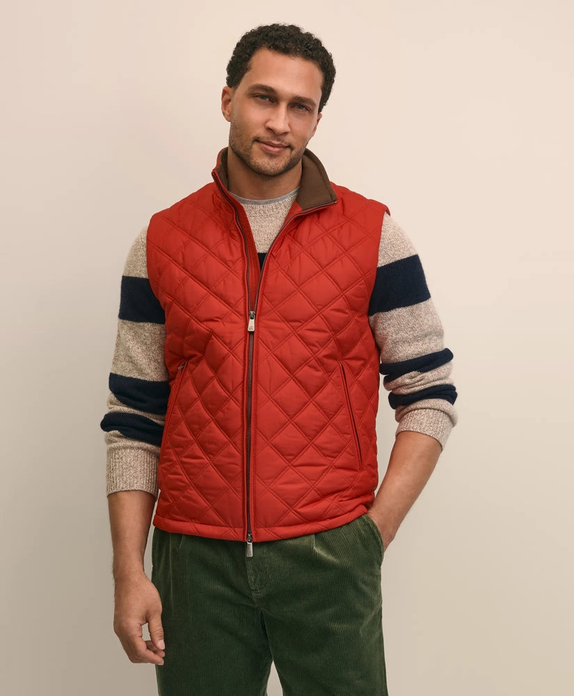 Paddock Diamond Quilted Vest | Brooks Brothers on sale