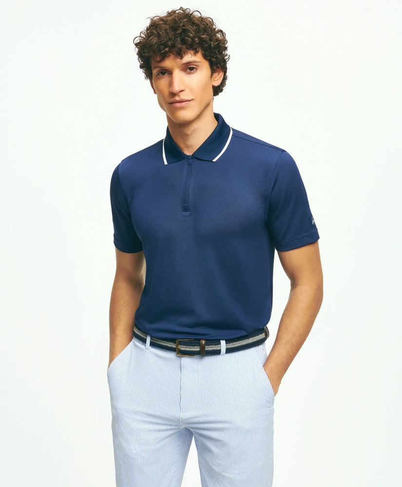 Performance Series Quarter-Zip Pique Polo Shirt | Brooks Brothers sale - US 1508