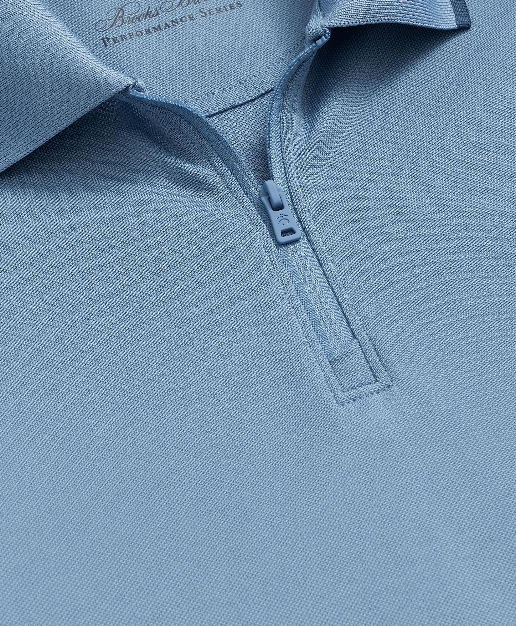 Performance Series Quarter-Zip Pique Polo Shirt | Brooks Brothers sale
