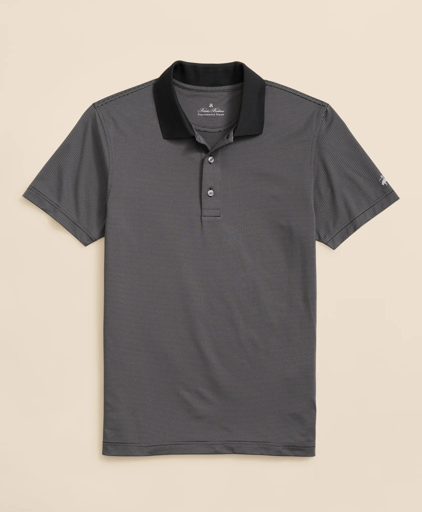 Performance Series Micro Stripe Jersey Polo Shirt | Brooks Brothers discount - US 7482