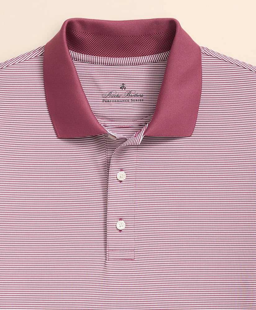 Performance Series Micro Stripe Jersey Polo Shirt | Brooks Brothers discount
