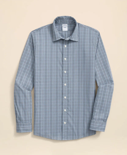 Performance Series Stretch Spread Collar, Glen Plaid Sport Shirt | Brooks Brothers for sale