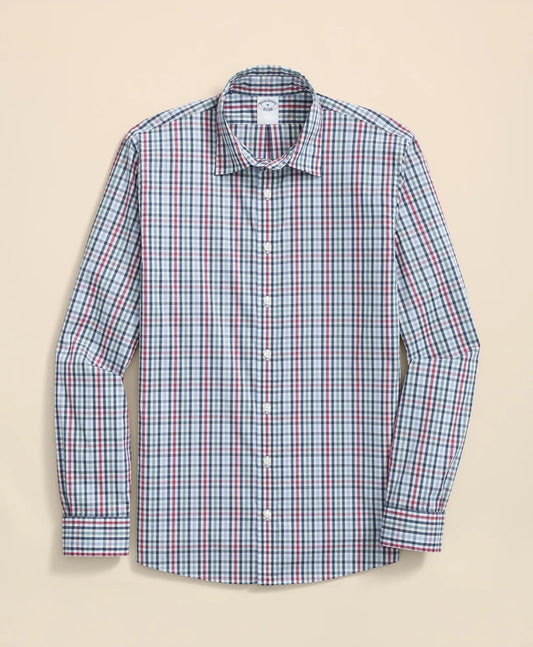 Performance Series Stretch Spread Collar, Multi-Gingham Sport Shirt | Brooks Brothers on sale