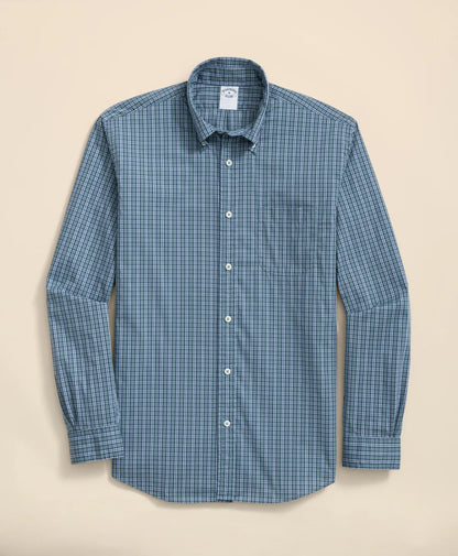 Performance Series Stretch Polo Button-Down Collar, Tartan Sport Shirt | Brooks Brothers on sale