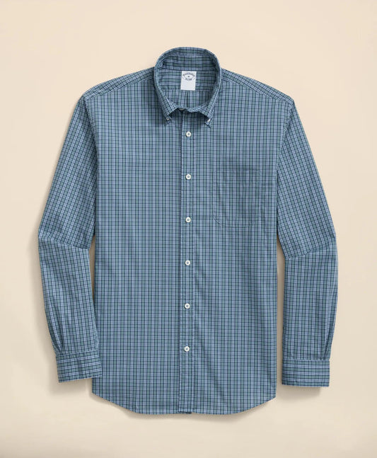 Performance Series Stretch Polo Button-Down Collar, Tartan Sport Shirt | Brooks Brothers on sale
