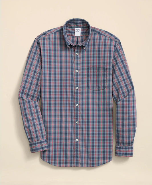 Performance Series Stretch Polo Button-Down Collar, Tartan Sport Shirt | Brooks Brothers online