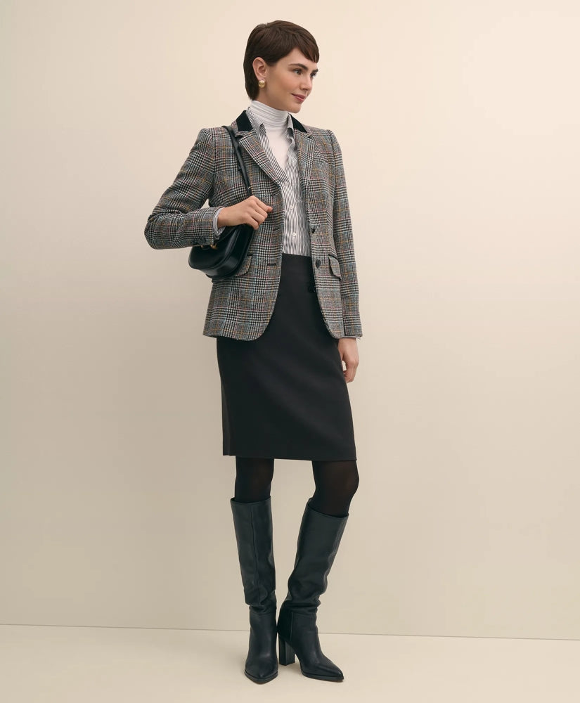 Plaid Shetland Wool Riding Jacket | Brooks Brothers online