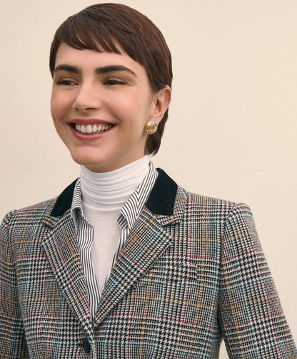 Plaid Shetland Wool Riding Jacket | Brooks Brothers online