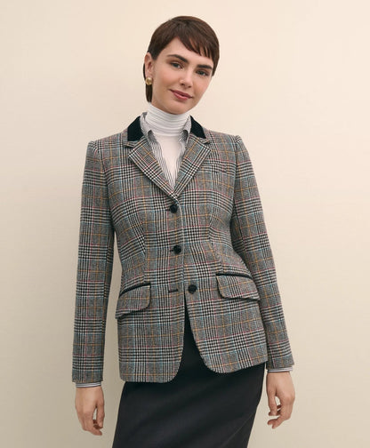 Plaid Shetland Wool Riding Jacket | Brooks Brothers online